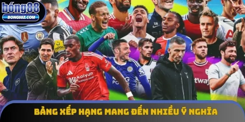 Bảng xếp hạng bóng đá mang ý nghĩa đặc biệt Bảng xếp hạng bóng đá mang ý nghĩa đặc biệt